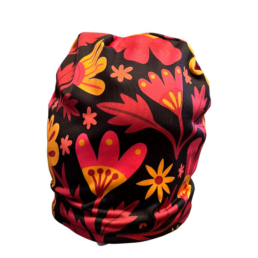 Fancy Floral Fleece Lined Hat | Her Tribe Athletics