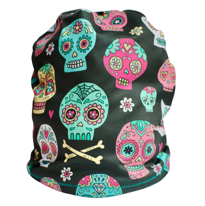 Sugar Skulls Fleece Lined Hat | Her Tribe Athletics