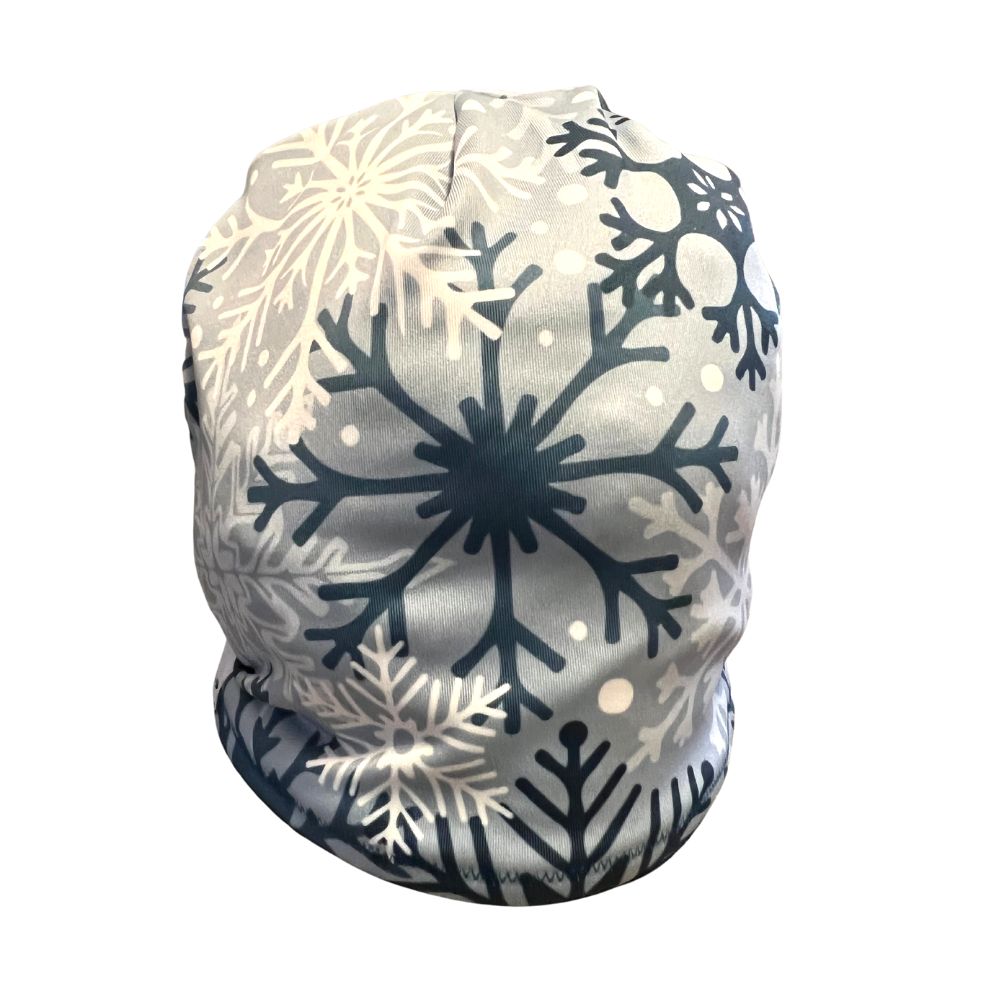 Silver Snowflakes Fleece Lined Hat | Her Tribe Athletics