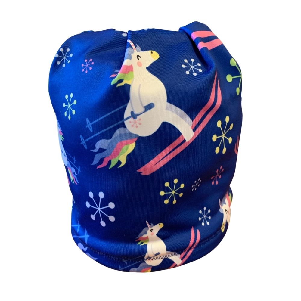 Skiing Unicorns Fleece Lined Hat | Her Tribe Athletics