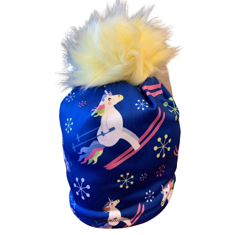 Skiing Unicorns Fleece Lined Hat | Her Tribe Athletics