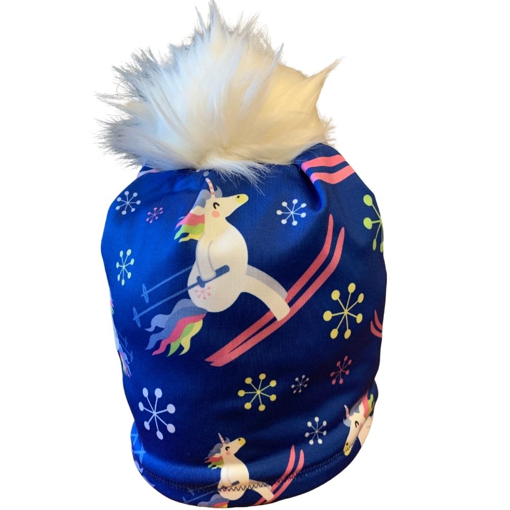 Skiing Unicorns Fleece Lined Hat | Her Tribe Athletics